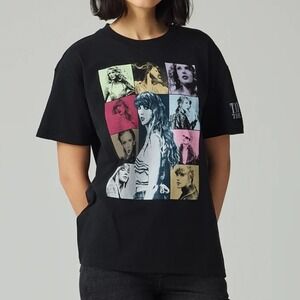 Taylor Swift Eras Tour Graphic T Shirt XL Black Concert Music Merch Tee Official